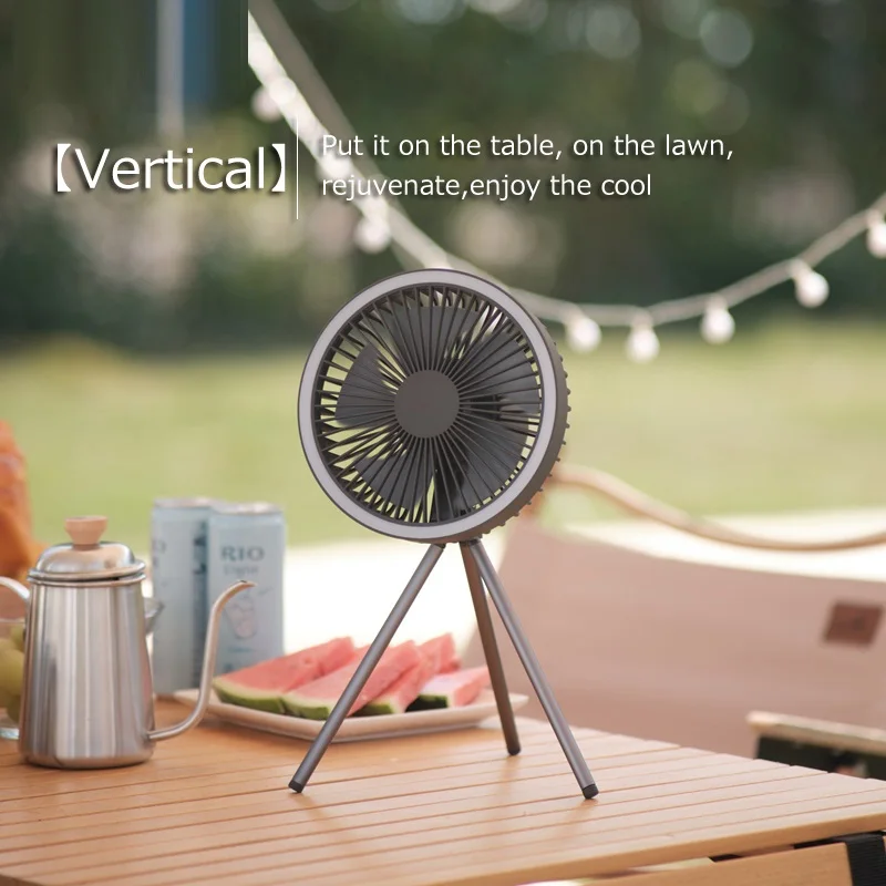 Charging Table Electric Fan with Power Bank Function Portable and Solar Rechargeable Fan Hot Selling 12 Inch Car White Gua