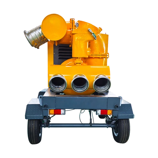 High quality industrial drainage diesel engine trailer mobile suction pump