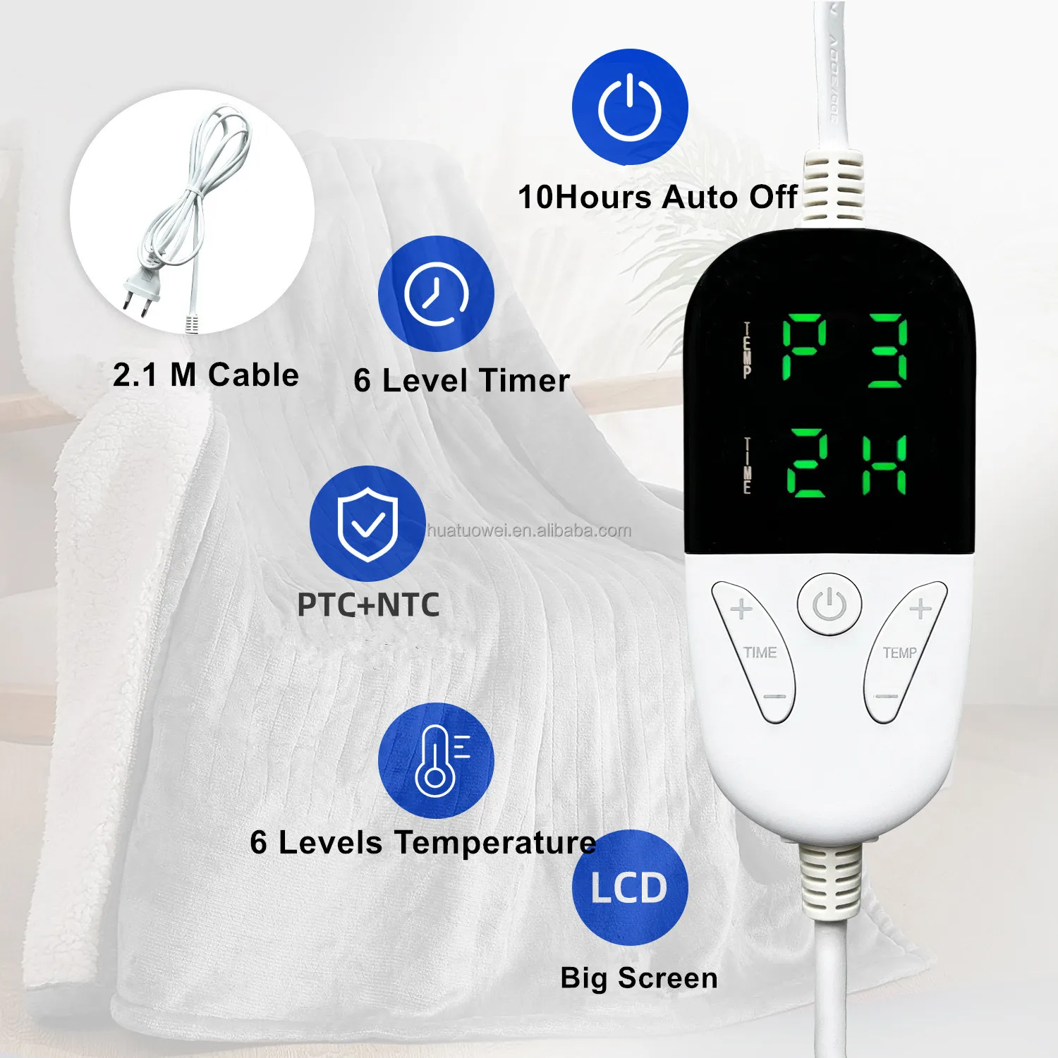 Heated Blanket, 150*180cm, Portable - detail 8