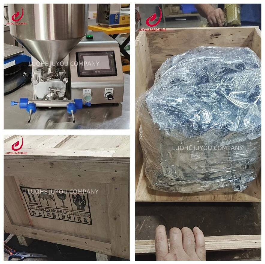 Automatic Double Injection Filling Puff Pastry Cream Depositor Maker Dough Depositor Machine