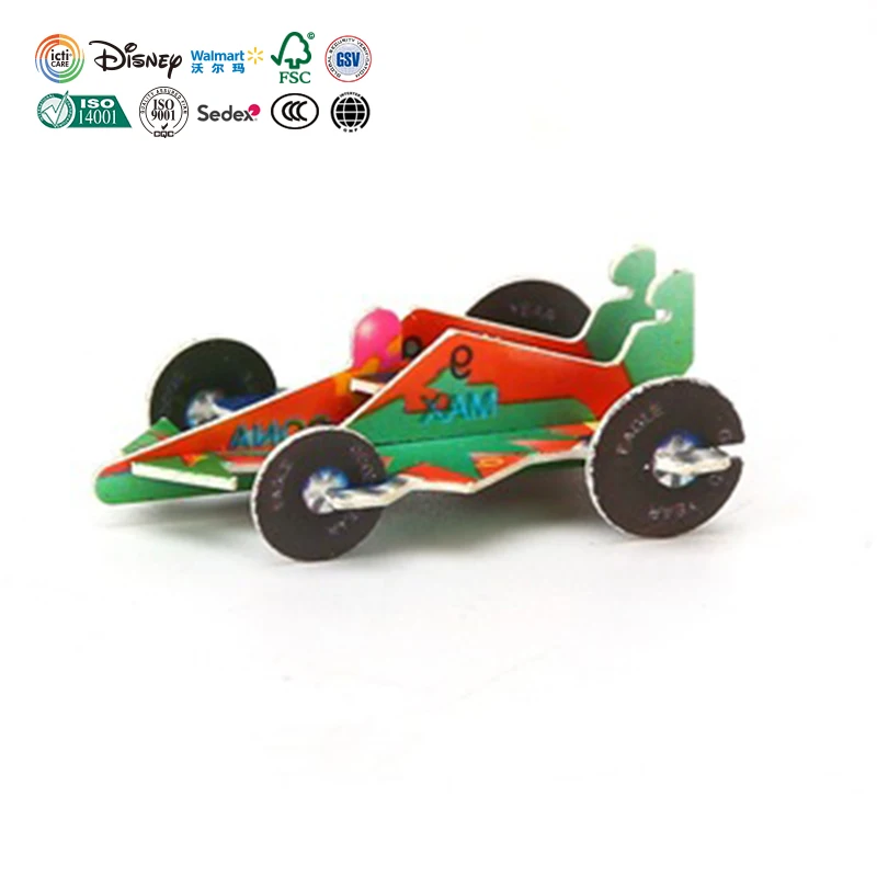 Высокое качество пользовательские дизайн игрушка головоломка мини 3d Diy бумага головоломки автомобиля для детей