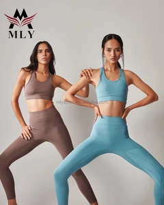 Customized Sets Sport Bra Shorts Seamless Women Yoga Clothes Breathable Seamless Yoga Set