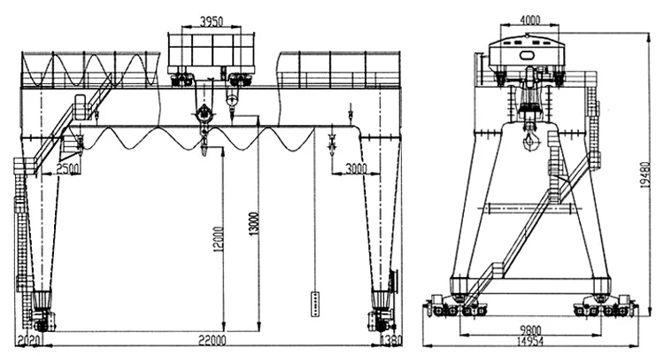 productcate-1-1 Gantry Crane Finework 30 Ton Double Girder Truss Gantry Crane