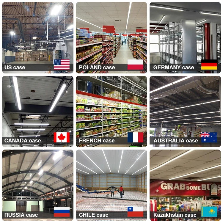 Industrial Linkable Aluminum 2Ft 4Ft 8Ft 4500k 5000k Led Linear Shop Lighting Integrated T5 LED Integrated Tube Light