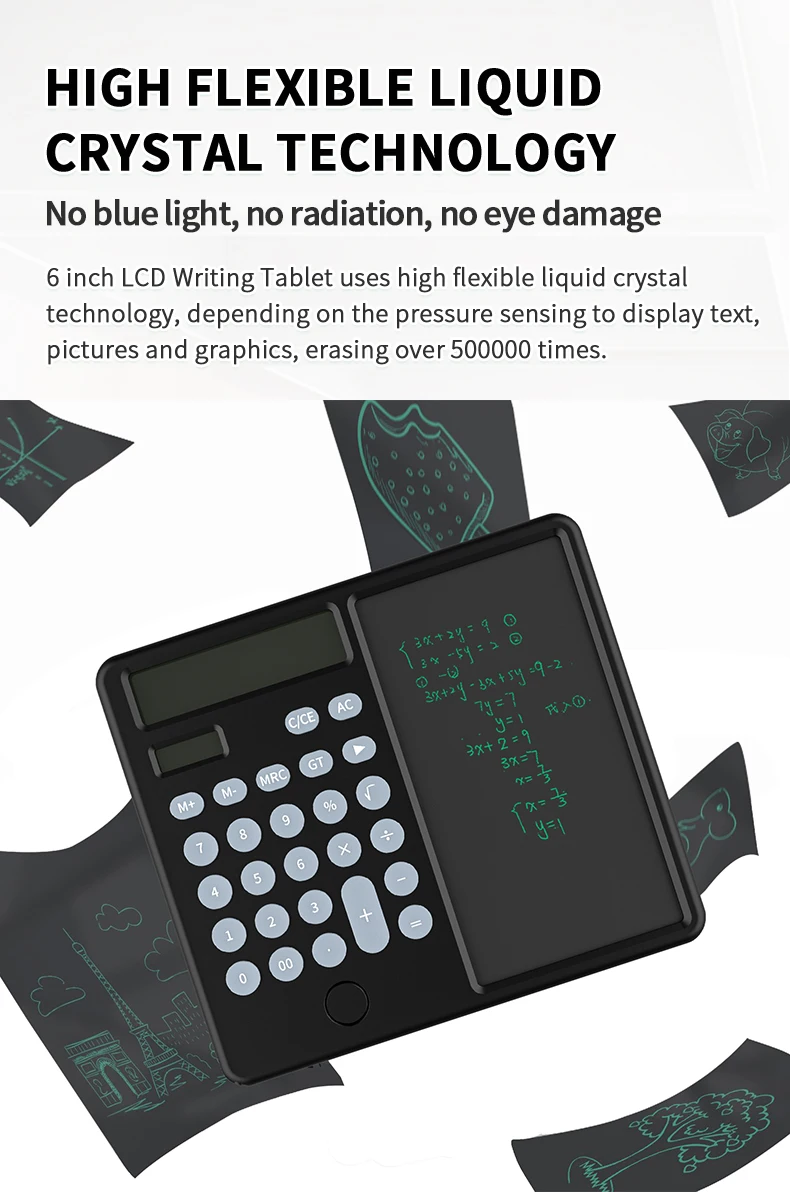 Newyes Basic Dual Power Electronic Memo Pad 12 Digit Notebook