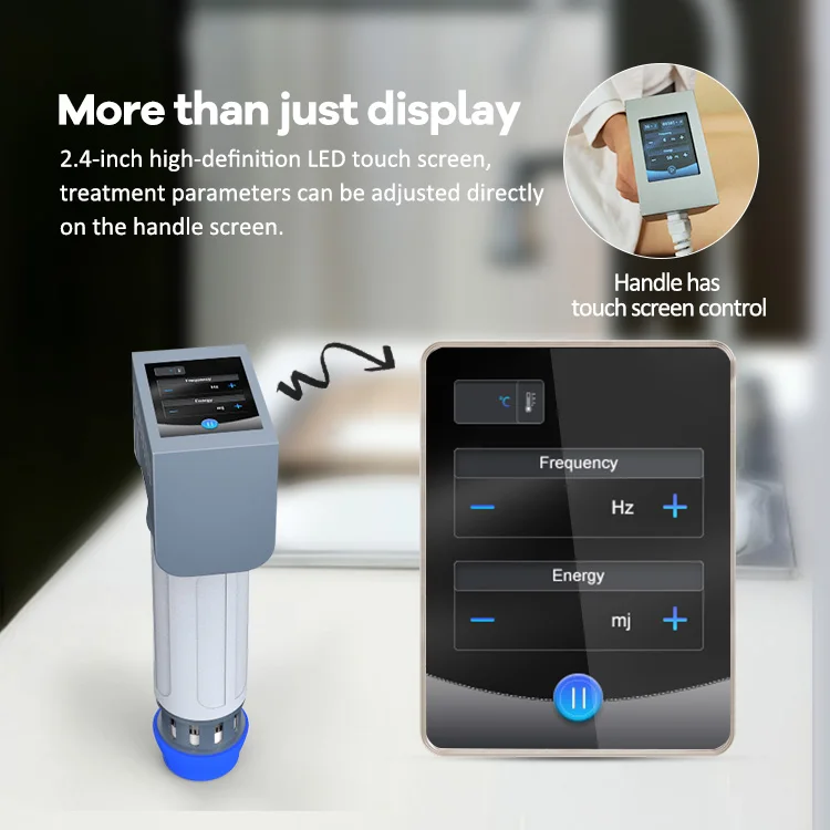 Factory Direct Portable SWT Physio Shockwave Therapy Device Aluminum Case Compact Design for Muscle Bone Healing Sports Injury