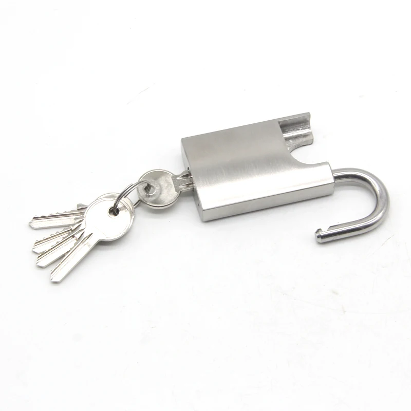Custom Logo and Package Free Sample Stainless Steel 304 Padlock with Brass Keys