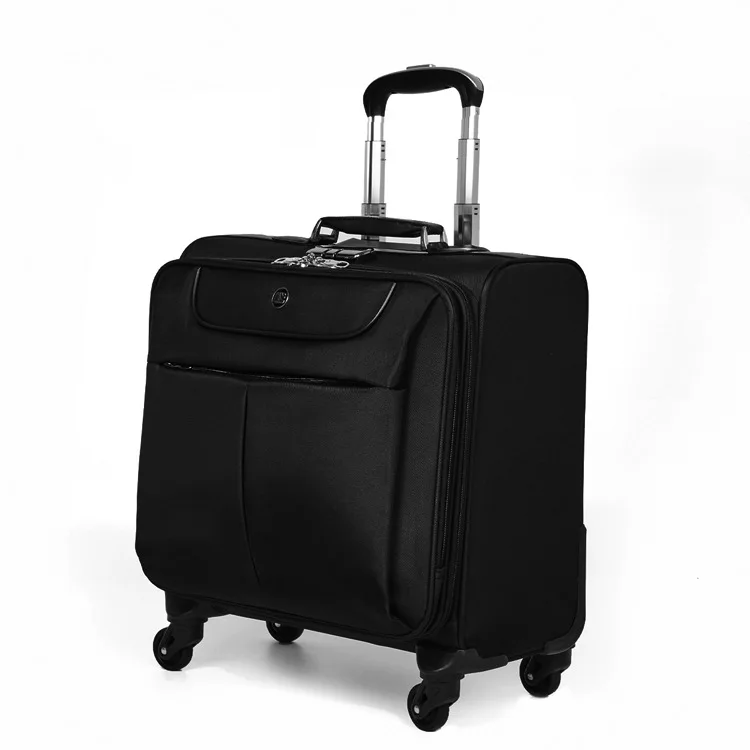 Valise à Roulettes Lekespring Pour PC Portable 14" - Nylon Imperméable - Idéale Voyage Et Bureau - Noir