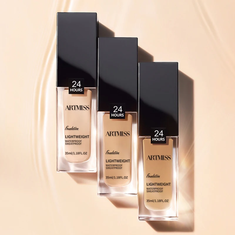 10 Color High Quality Foundation Makeup Sample Liquid Full Cover Long Lasting Private Label Matte Waterproof Make up Foundation