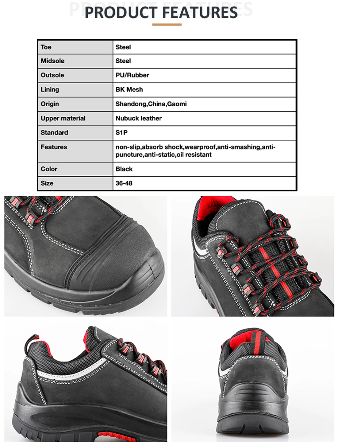 Zapatos seguridad bauschuhe zapatos de trabajo s1p clavo suela flexible tapa de acero 