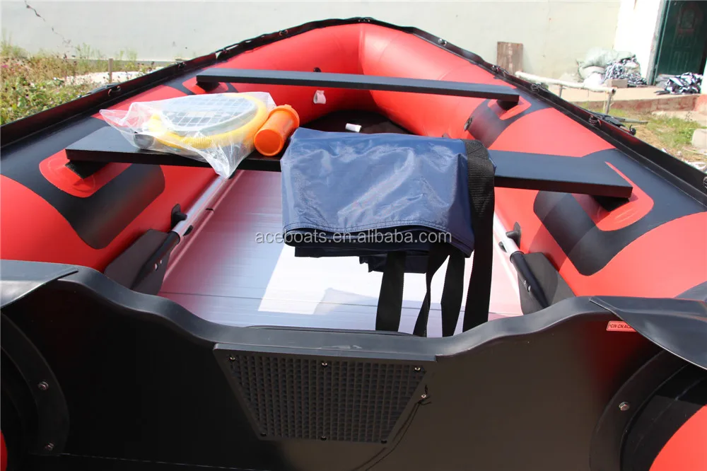 Factory Direct CE Inflatable Boat Fishing Dinghy Hypalon or Pvc Material  Removable Aluminum Floor for Sale
