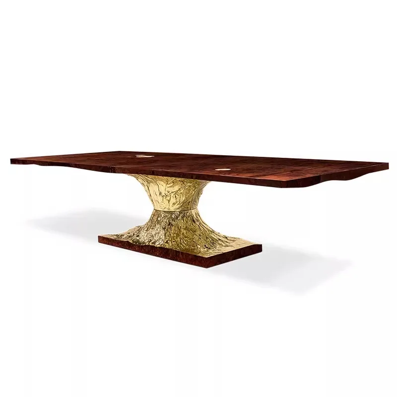 Curated visual reference: Fresh Look at Boca Do Lobo Luxury Carved Metal Base Solid Wood Dining