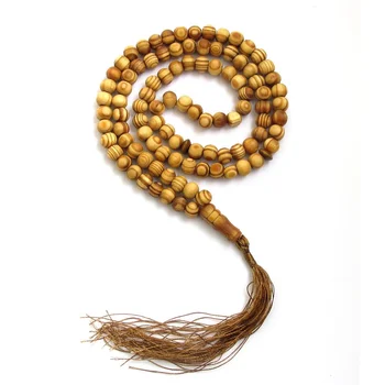 Wholesale Ramadan gifts tasbih 99 wood prayer beads rosaries muslim jewelry islamic wooden beads tasbih 99 beads
