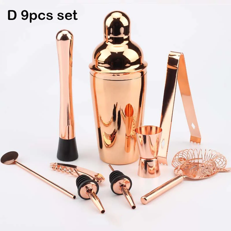 Vintage Cocktail Shaker Making Set Mixer Mini Premium Gold Stainless