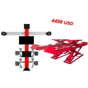 Hot selling 4 post car lift & wheel alignment combo for car repaire tire calibration