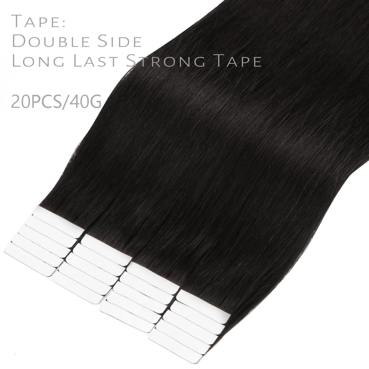 Ίσια ταινία σε επεκτάσεις μαλλιών, ανθρώπινα μαλλιά, φυσικό χρώμα, γυναίκες, 16-26 ίντσες_voghion.com