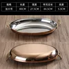 40cm egg-shaped double-handled frying pan (rose gold)