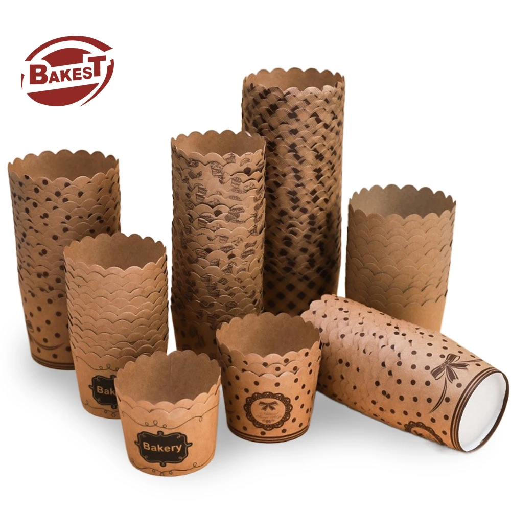 Manufacturer Low MOQ Kraft Paper Cupcake Mould Muffin Paper Baking Cups Muffin Liners