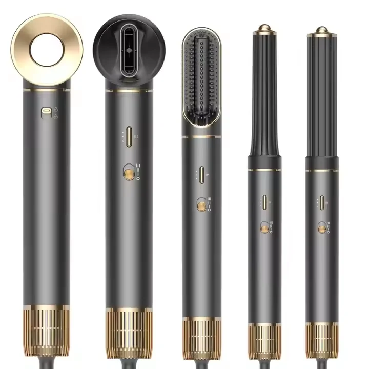 Multi Styler 5 In 1 Hot Air Brush Hair Straightener Curling Iron One ...