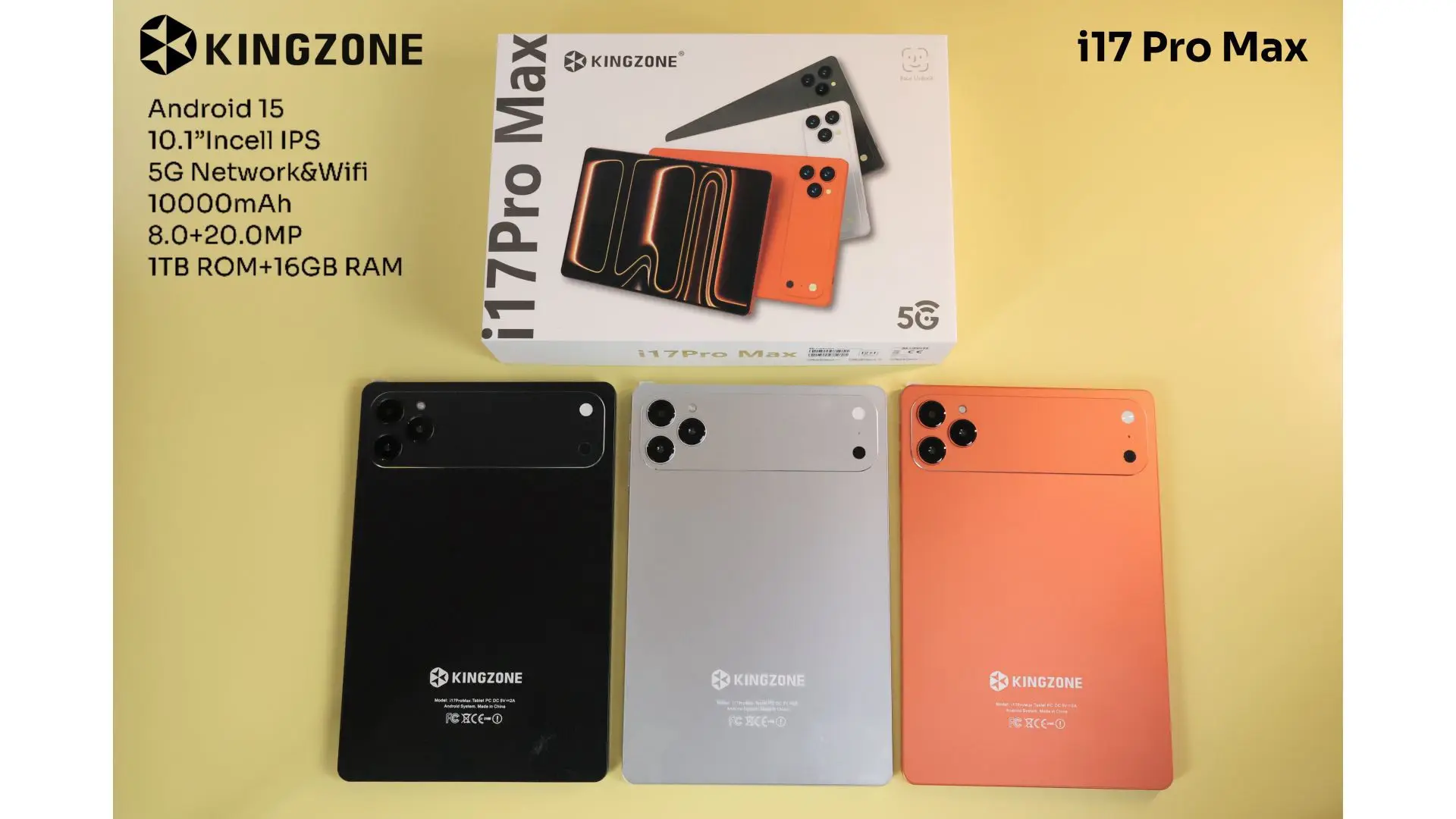 New 10.1-Inch Pad I17ProMax Android15 Tablet PC School Educational 