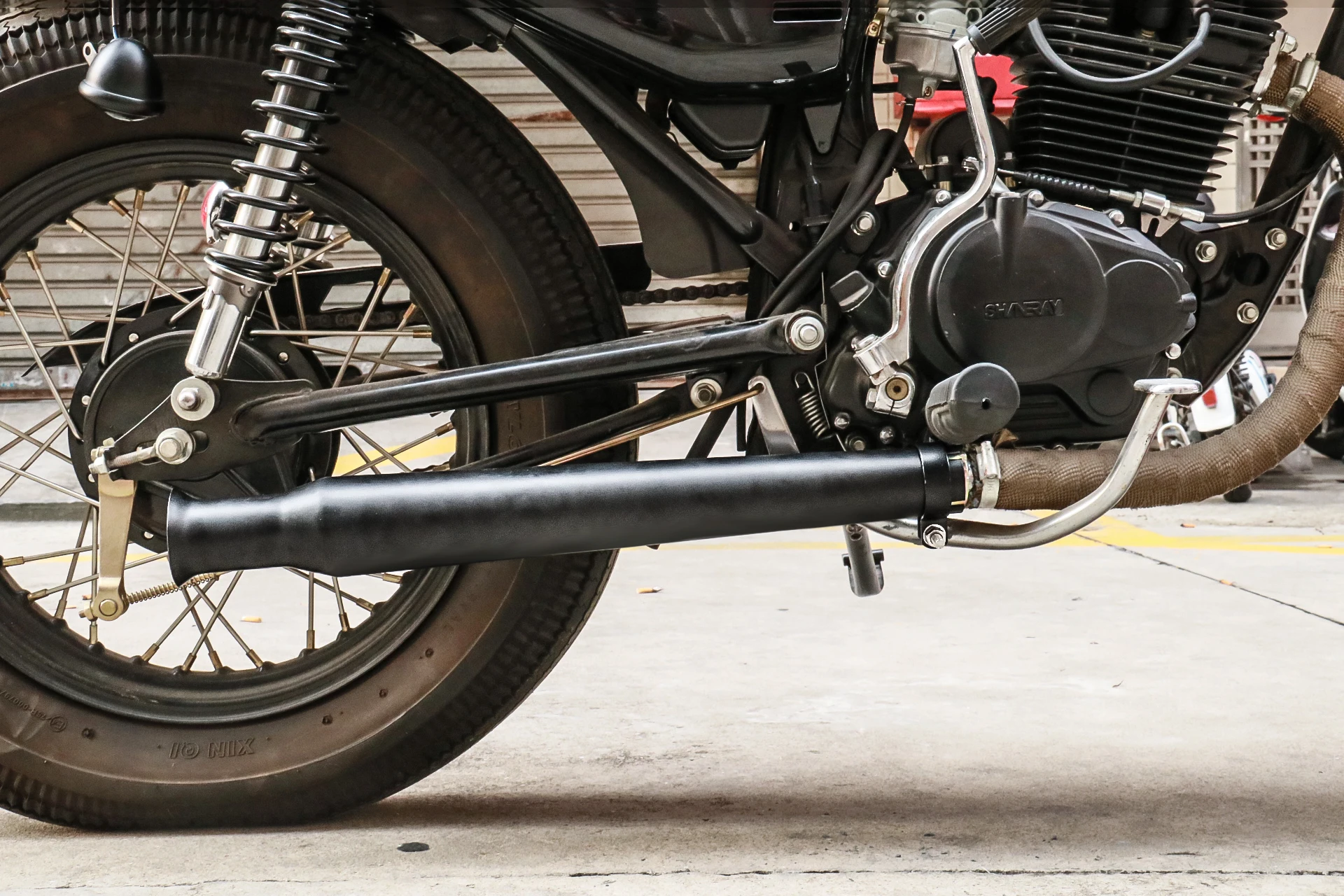 Tuyau D'Échappement Chrome Pour Moto Harley Custom Cafe Racer Scrambler - Neuf