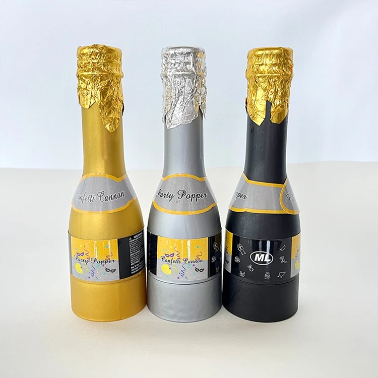 Canon à Confettis Bouteille de Champagne - Or