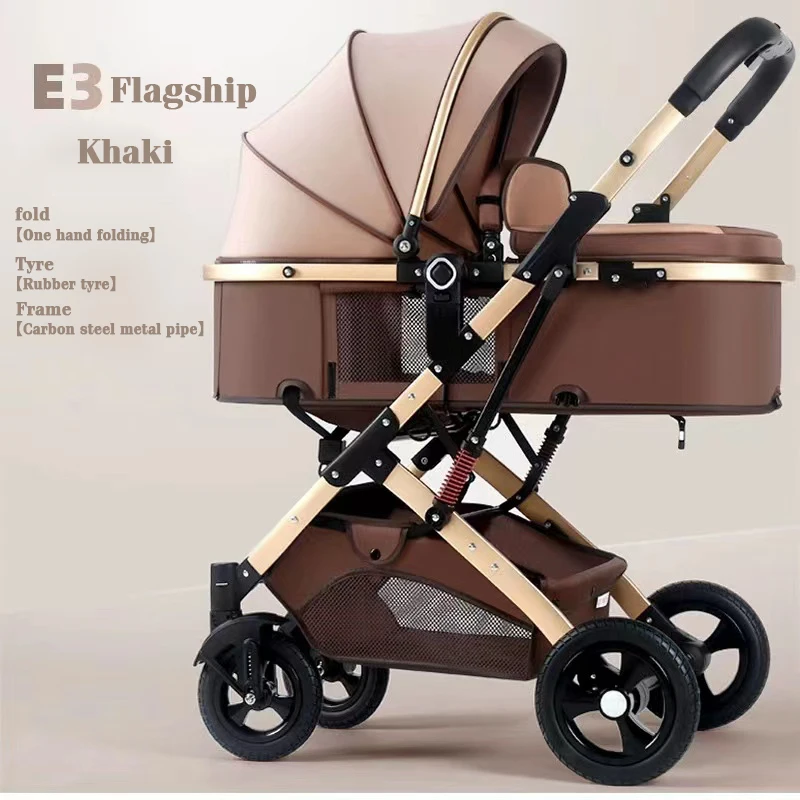 JXB A8188S 2024 Hot Mom Multifunctional High Landscape Light Small Foldable Stroller With Rubber Wheels