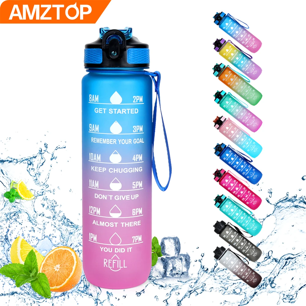 B14-1057 Amz Top Seller Plastic PC Water Jug Bottle Custom LOGO 1000ml ...