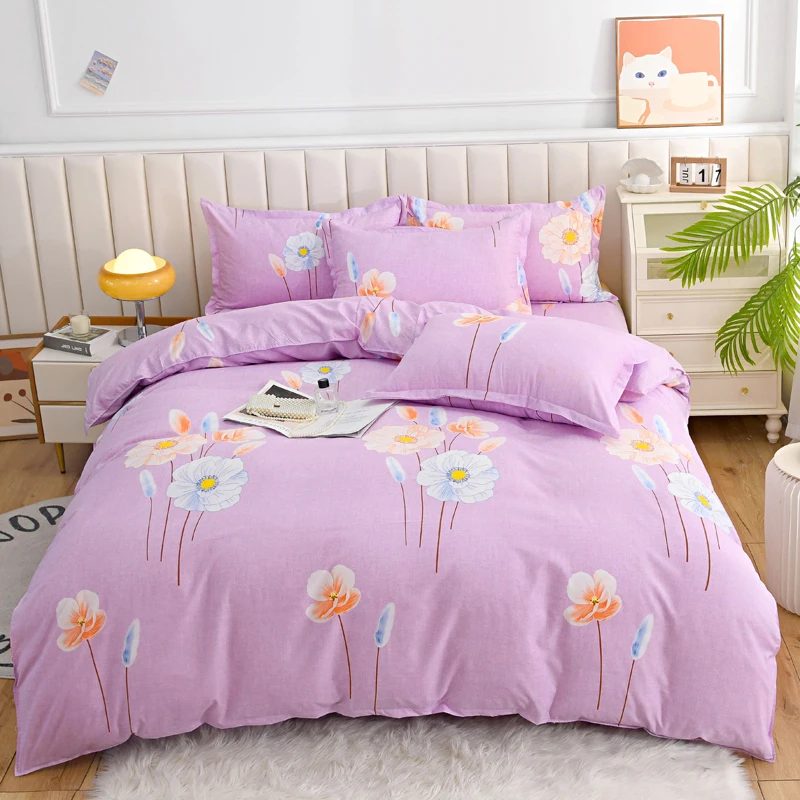 2024 Brahman Nest Home Collection Modern Woven Cotton Fiber Quilt Single Quilt Cover Bed Sheet Pillowcase Four-Piece