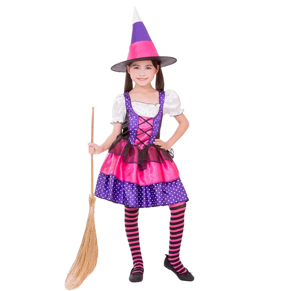 Ropa De Halloween Púrpura Con Sombrero,Disfraz De Fiesta Para Niños,Cosplay  Para Niñas,Disfraz De Halloween,Fiesta,Carnaval - Buy Niño Femenino Dulce  Bruja Púrpura Product on Alibaba.com