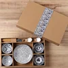 Blanc+Bleu-4 bols 4 cuillères 4 baguettes 2 assiettes Coffret cadeau