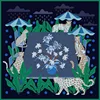 Navy Umbrella Leopard