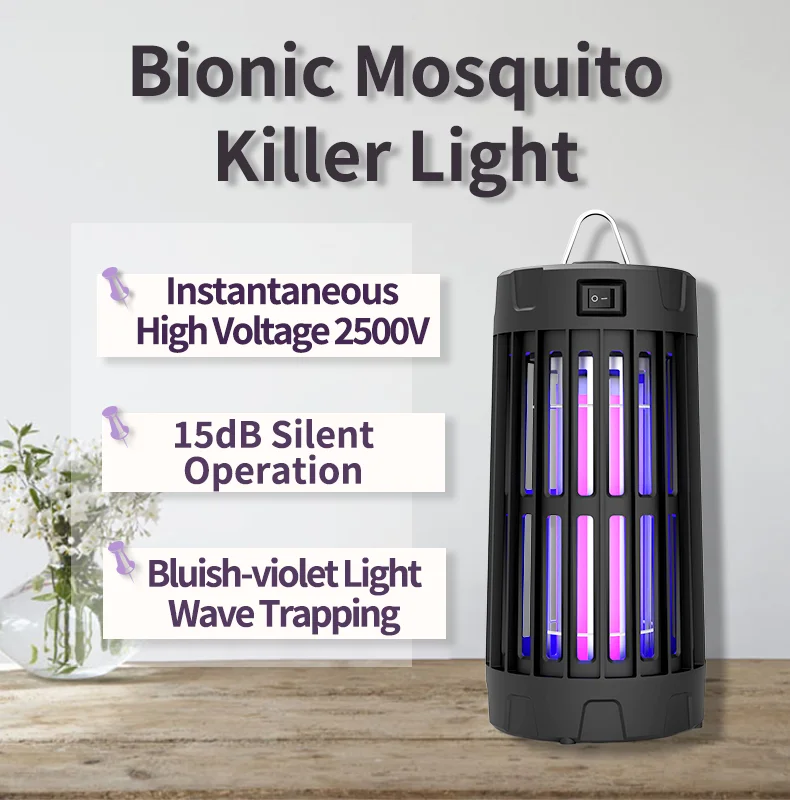 Saijzek New Arrival High Effective High Voltage 2500V uv led electrical shock bug zappers mosquito killer lamp electric factory