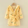 Flannel robe yellow carrot