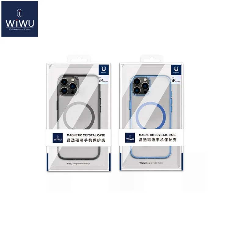 Прозрачный защитный чехол WIWU Magsafe из ТПУ для iPhone 13 14 Pro Max, Магнитный чехол для беспроводной зарядки