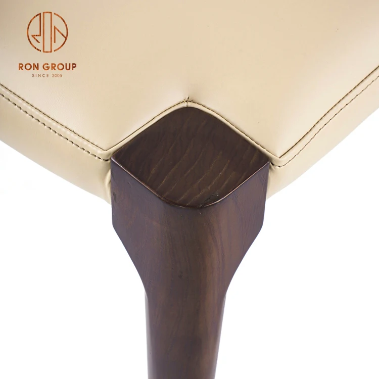 Factory Direct Sale Modern Fashion Popular Commercial Restaurant Furniture High-Class Solid Ash Wood Soft Cover Dining Chairs
