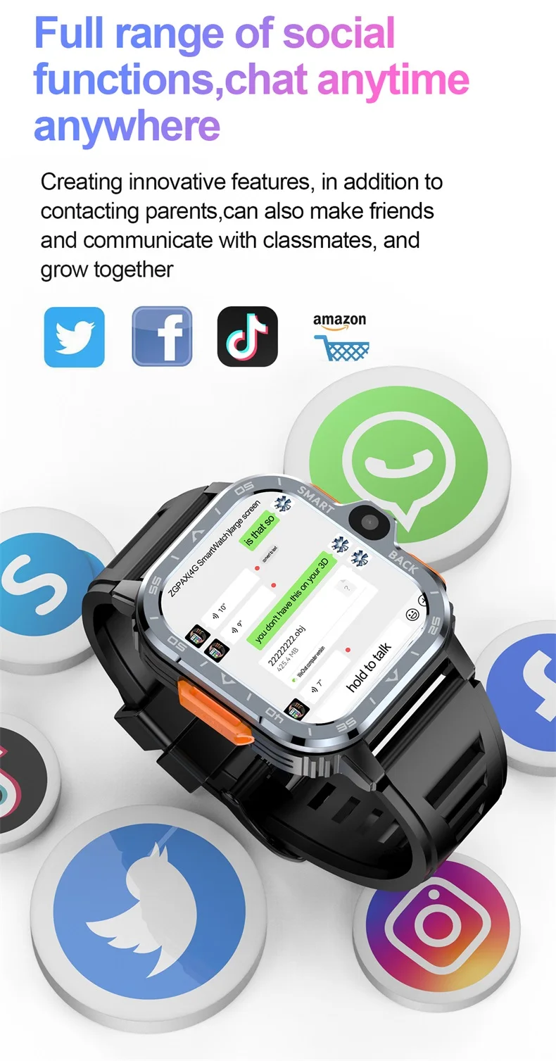 PGD Smart Watch 4G Android 8.1 1.99" Screen Waterproof Video Phone Call Wifi GPS Camera Reloj Smartwatch 2023 (4).jpg