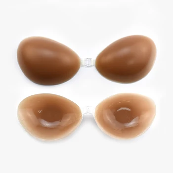 INVISFEEL Sticky Bras for Women Push up Lifting Sticky Bra Adhesive Silicone Bra Cup With Nipple Covers