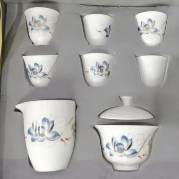 Creative Design Ceramic Tea Set Fashion Outdoor Kung Fu Tea Ceramic  Pot Chinese Portable Tea Set
