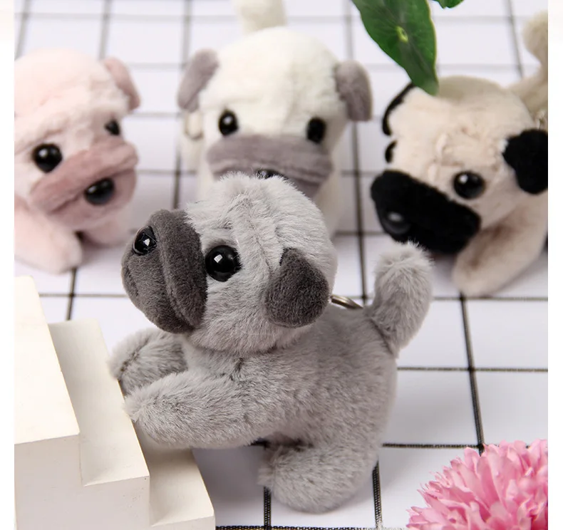 Wholesale Plush Cute Mini Stuffed Animal Toys Puppy Dog Keychain