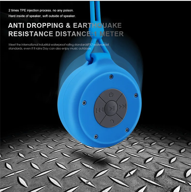 waterproof shower bluetooth speaker mini portable wireless speaker mobile phone call hands free speaker - ANKUX.COM