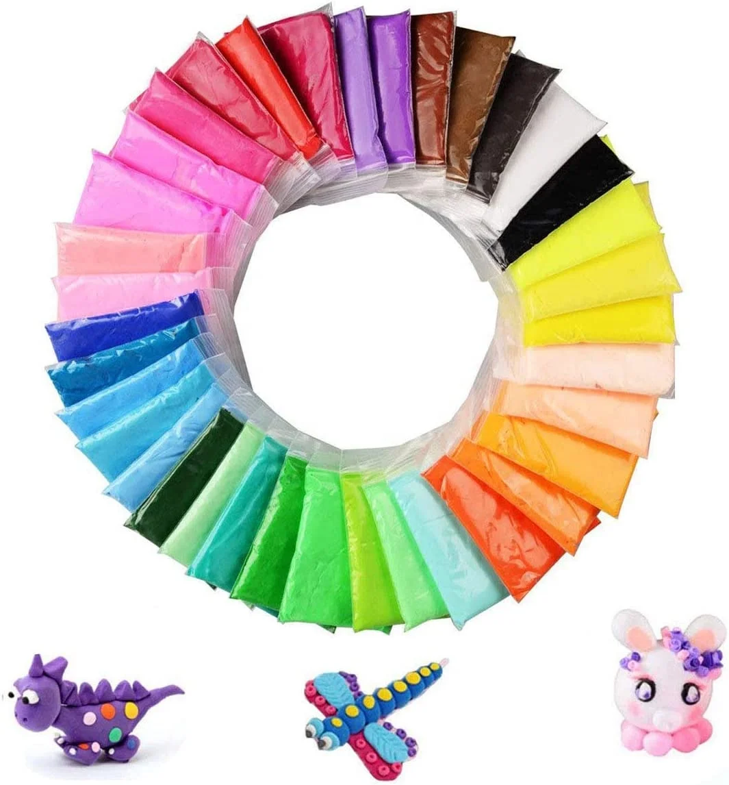 Мягкая легкая глина для моделирования для детей-разные цвета, воздушная сухая глина, DIY творческая Волшебная глина