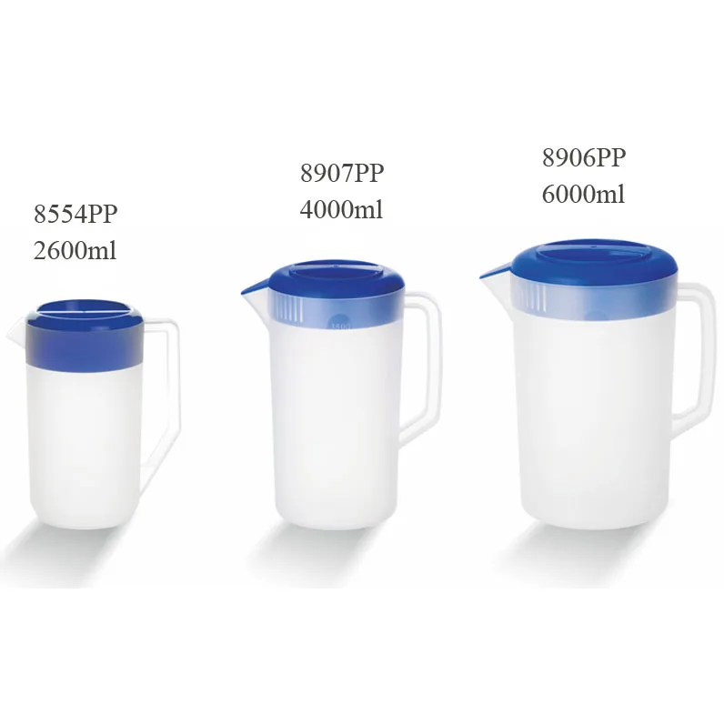 Sculptured Ice® Pitcher, Plastic Water Pitcher, Slotted Lid, 2 Liter, Clear