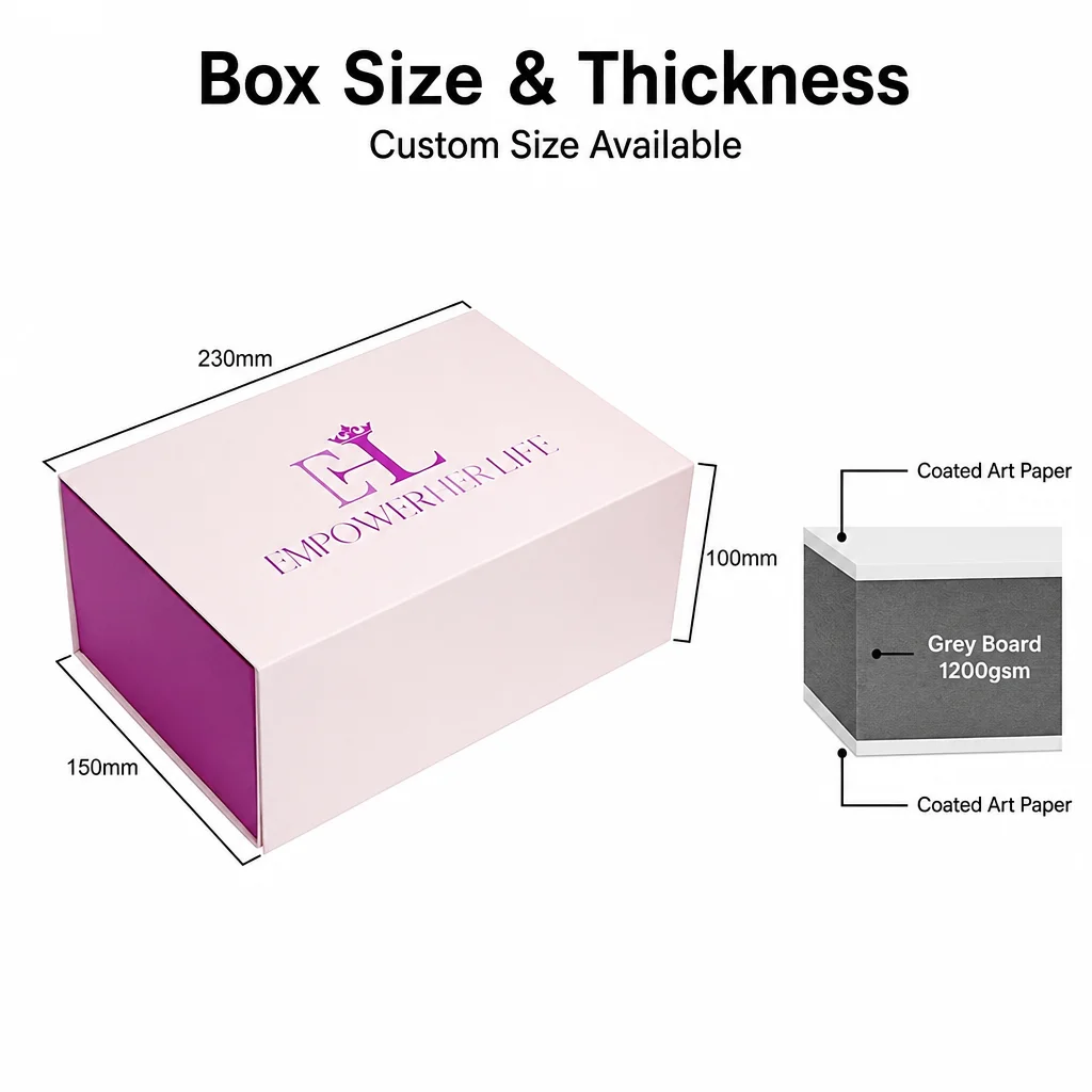 Custom Magnetic Folding Gift Box for Apparel Clothing Packaging Luxury Collapsible Box with Logo