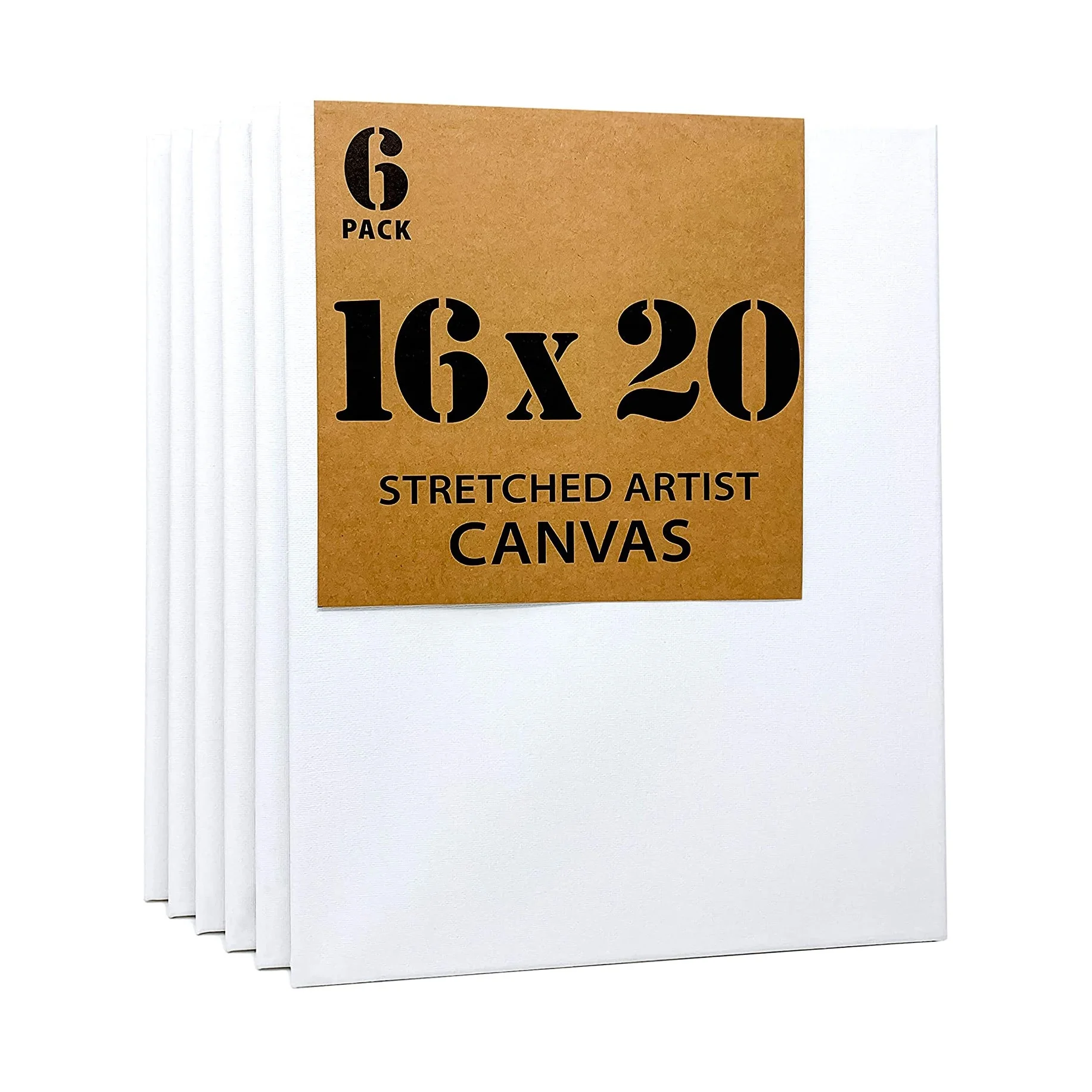 Растягивающийся художественный холст 16x20 дюймов набор из 6 холстов для рисования