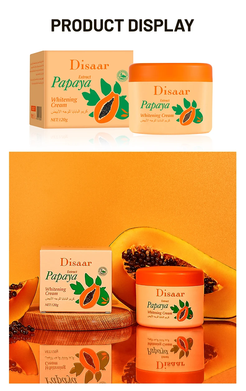 Disaar Vitamin E & Papaya Extract Whitening Deep Nourishing Skin Brighten Face Cream for Dark Skin