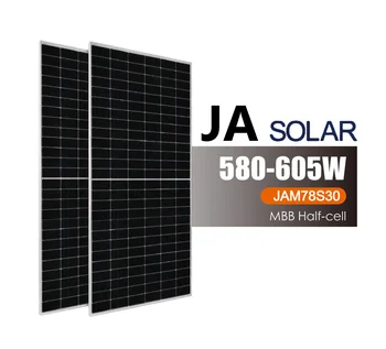 JA solar panel MBB Half-Cell Solar Panel JAM78S30 580-605 MR Mono PERC photovoltaic panels 580W 585W 590W 595W 600W 605W