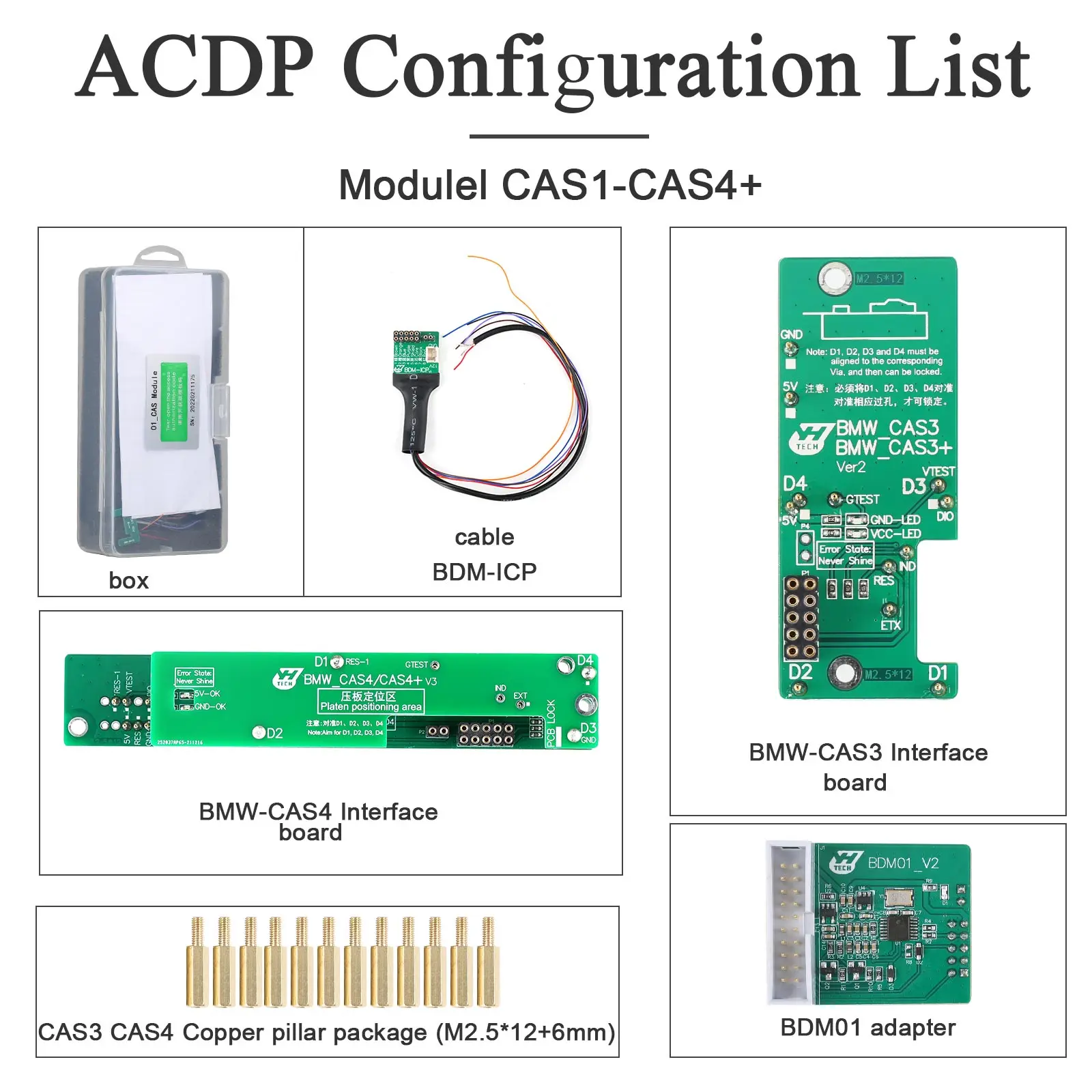 Yanhua ACDP Module 1 CAS Module for BMW CAS1-CAS4+ IMMO Key Programming Via OBD/ICP with License A500