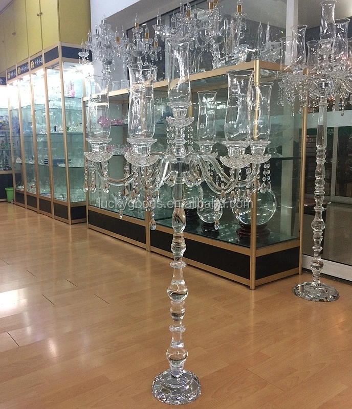 LSJ101エレガントなトールクリスタルキャンドルホルダー