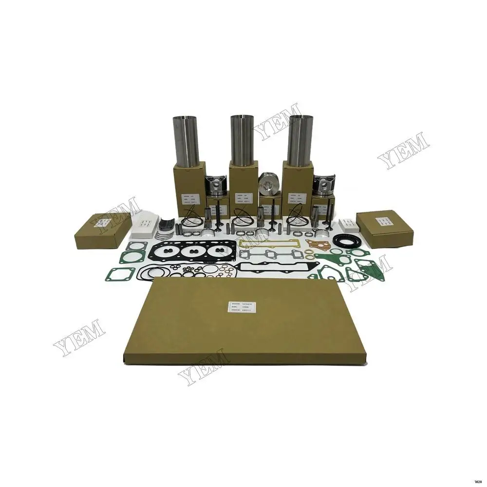 3TNV88 Engine Cylinder Liner Kit With Full Gasket Kit Engine Bearings Set Valves for Yanmar